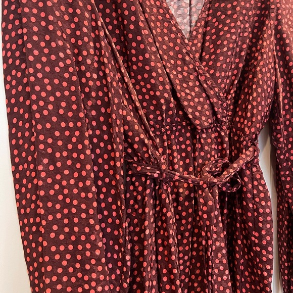 River island burgundy red polka dot dress 14US (equivalent 18UK) - Picture 6 of 9